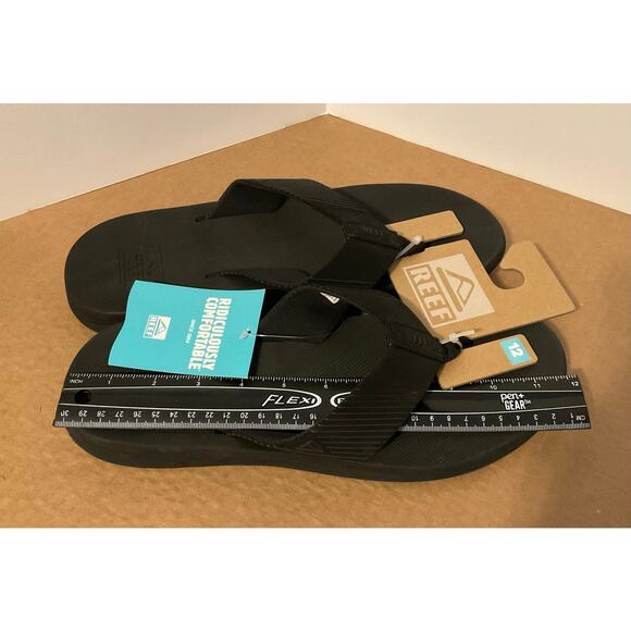 Reef Phantom II High Arch Support Flip-flops Sandals Black Size 12 New with Tag - Picture 4 of 6